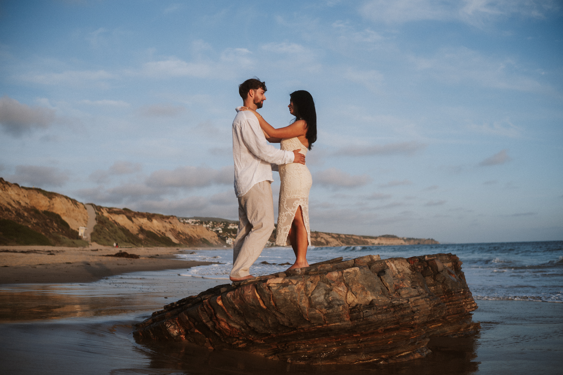 Sunset proposal on California cliff